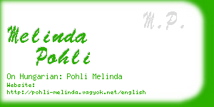 melinda pohli business card